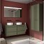 Mueble de baño Attila suspendido 4 cajones sobre encimera doble seno green satin de Salgar
